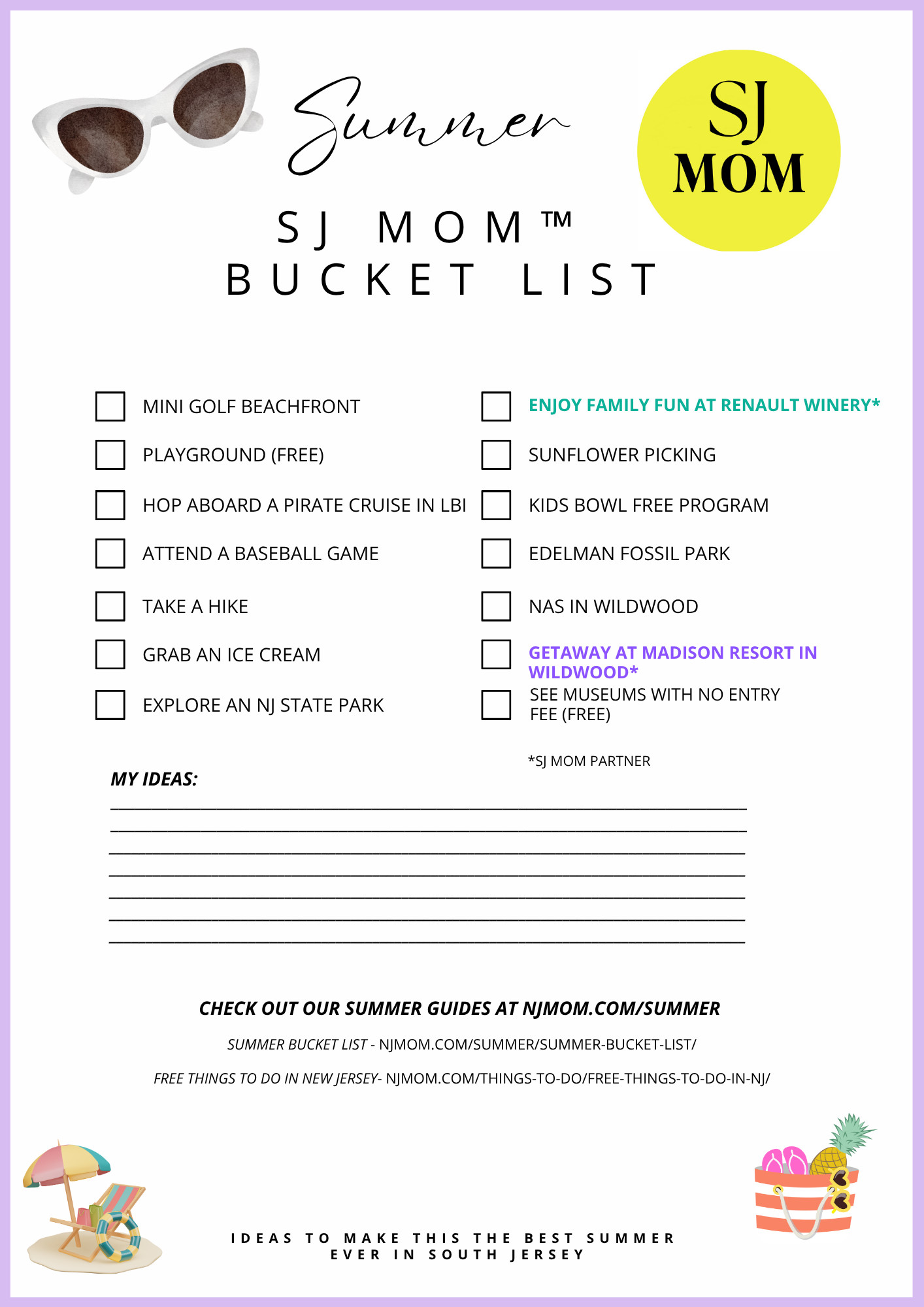 SJ Mom south jersey mom bucket list